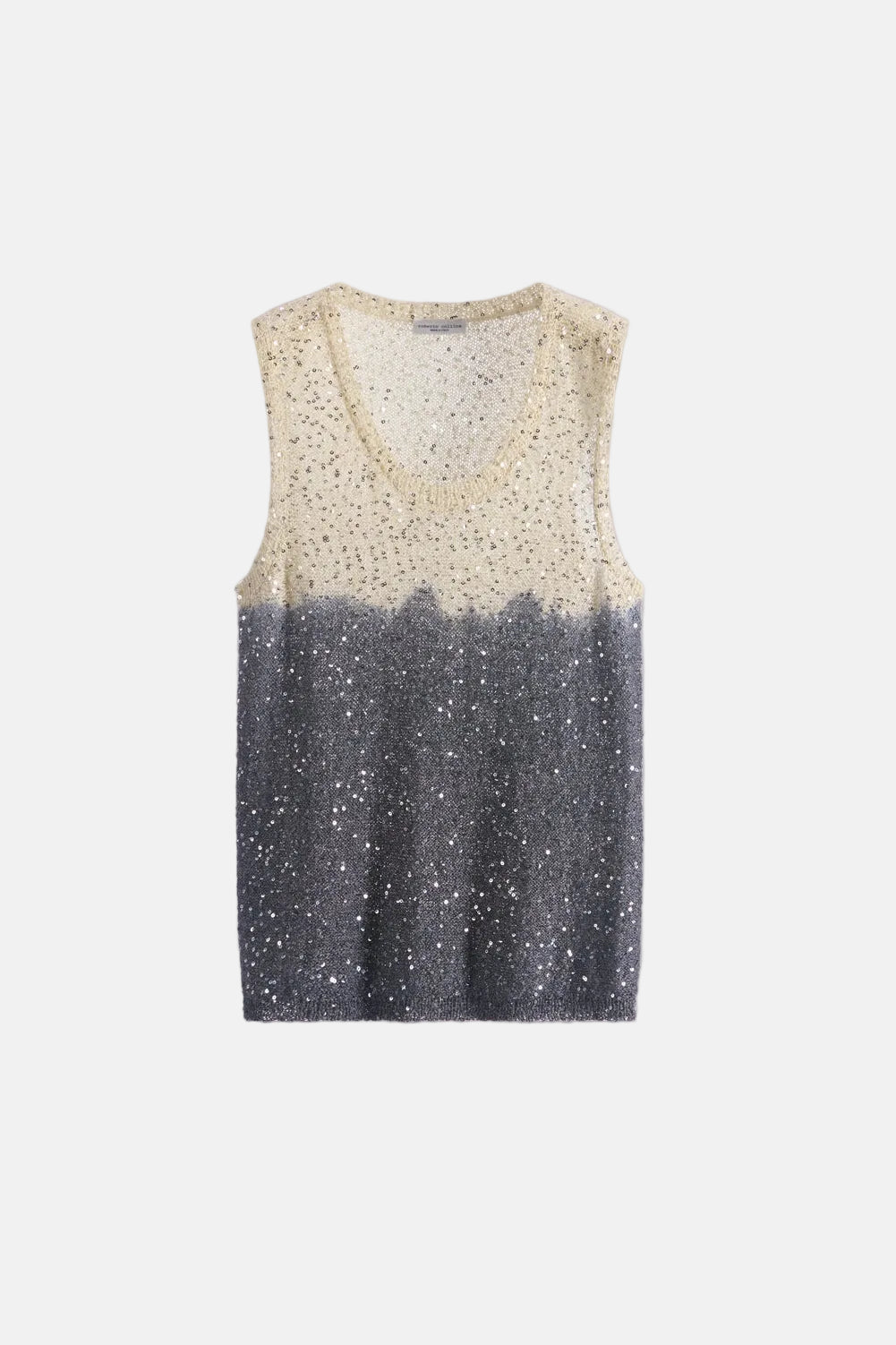 Roberto Collina Knit Paillettes, Nero/Burro, Tanktop