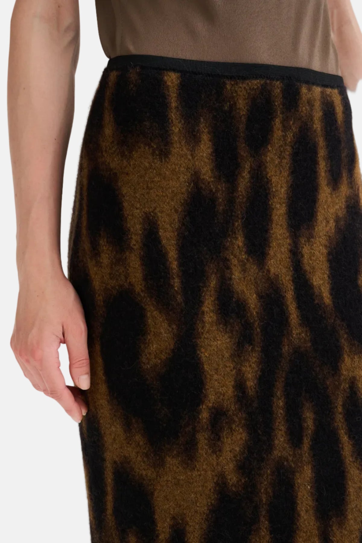 Roberto Gonna Longuette Jacquard Animalier, Moro, Maxirock