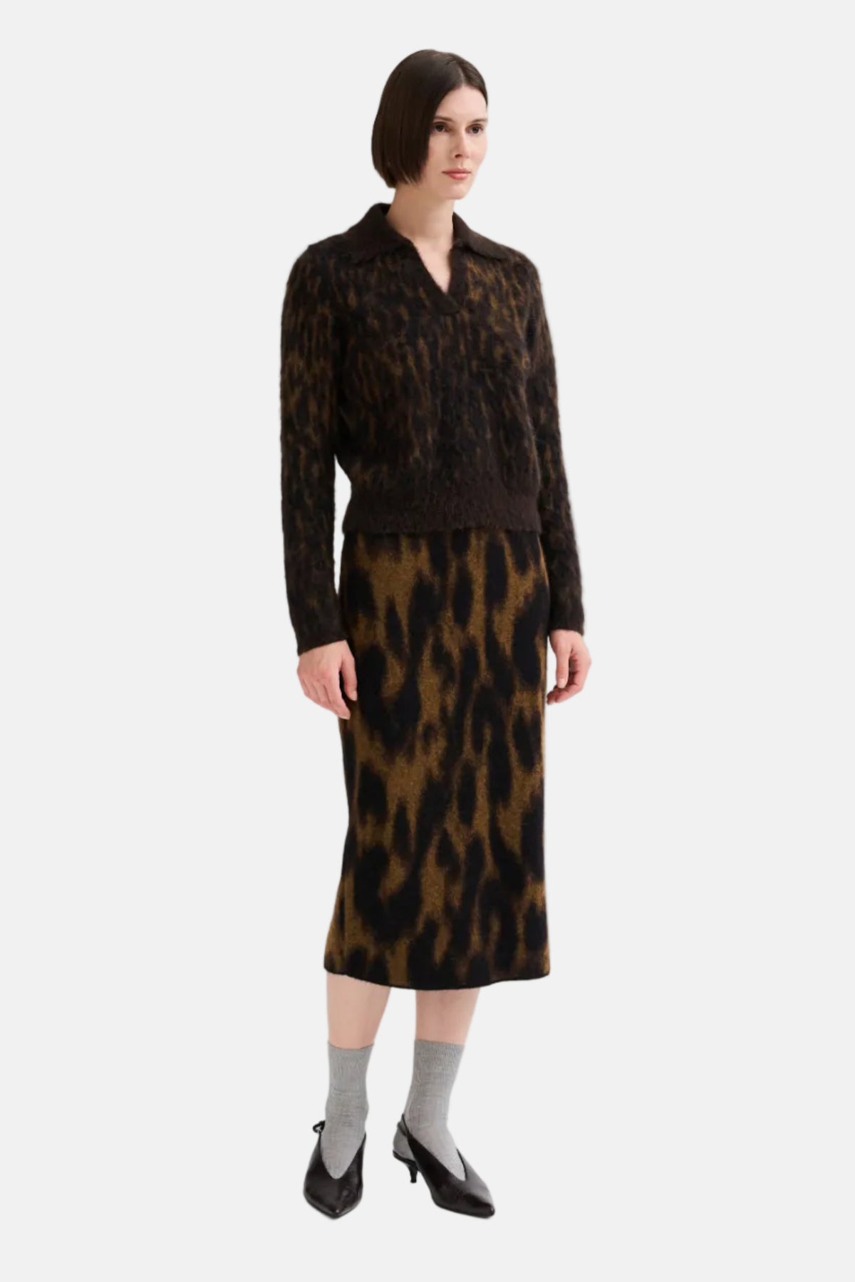 Roberto Gonna Longuette Jacquard Animalier, Moro, Maxirock