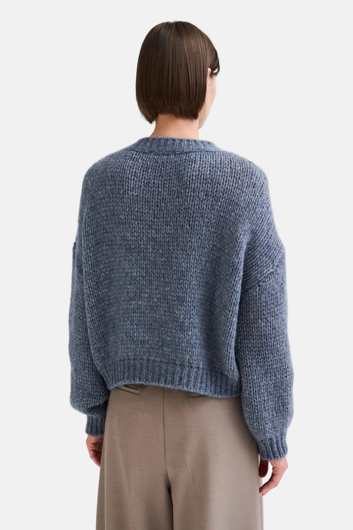 Roberto Girocollo ML, Azzurro, Pull