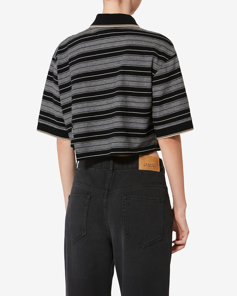 Marant Étoile Isalyne, Black/Ecru, Poloshirt