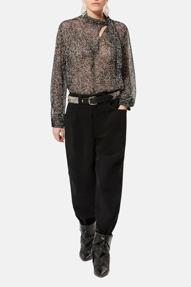 Marant Étoile Leona, Black/Ecru, Bluse