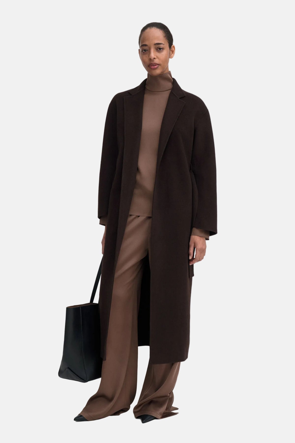 Filippa K Alexa Coat Mantel in Dark Chocolate – Ansicht 2