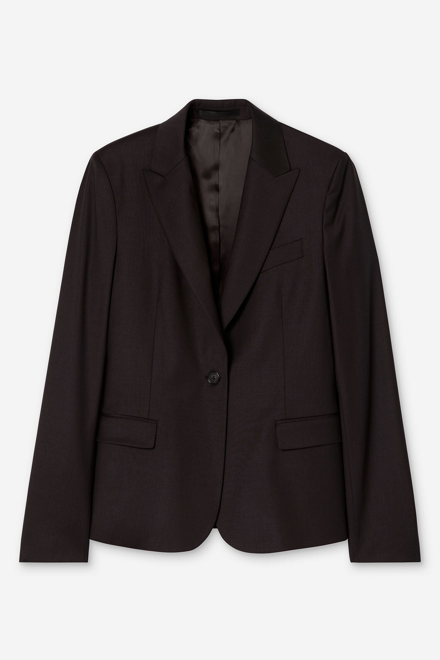 Filippa K Sasha Cool Wool Blazer in Dark Chocolate