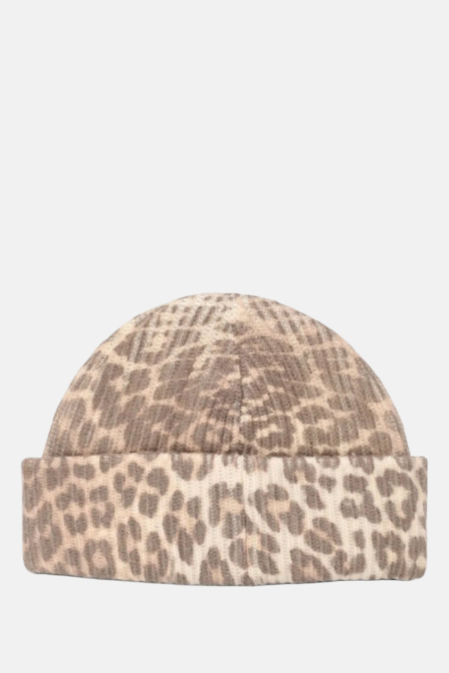 GANNI Wool Mix, Leopard, Beanie