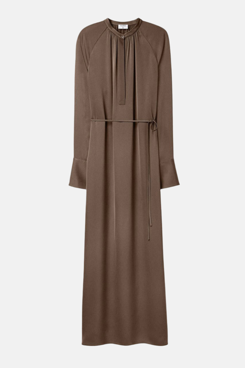 Filippa K, Oak Brown, Gathered raglan dress