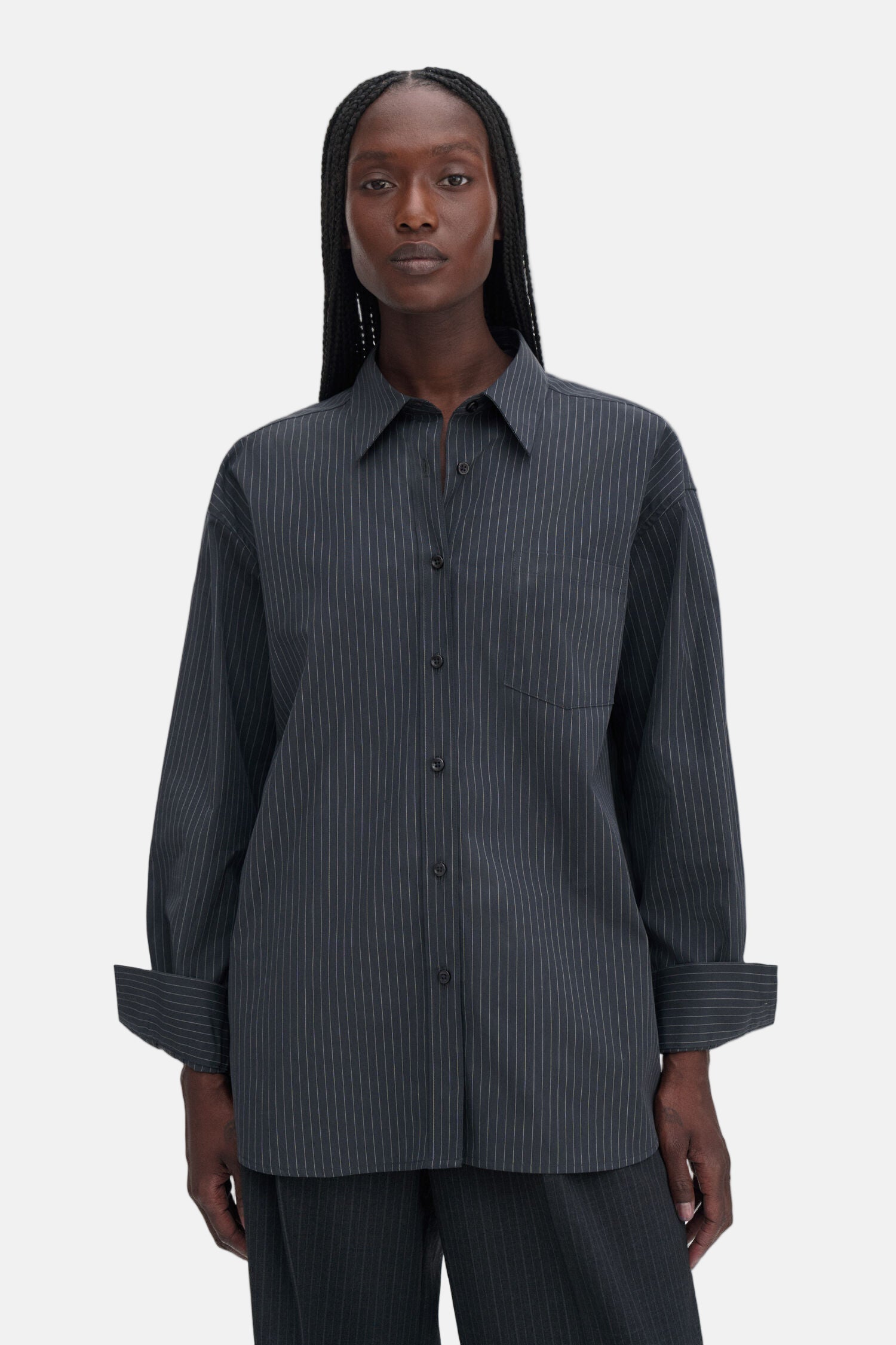 Filippa K Sammy, Grau, Pinstripe Shirt