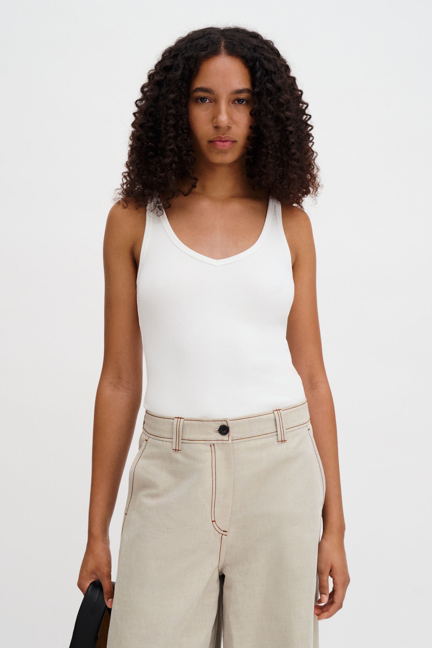 Filippa K, V-Neck, Weiß, Tanktop
