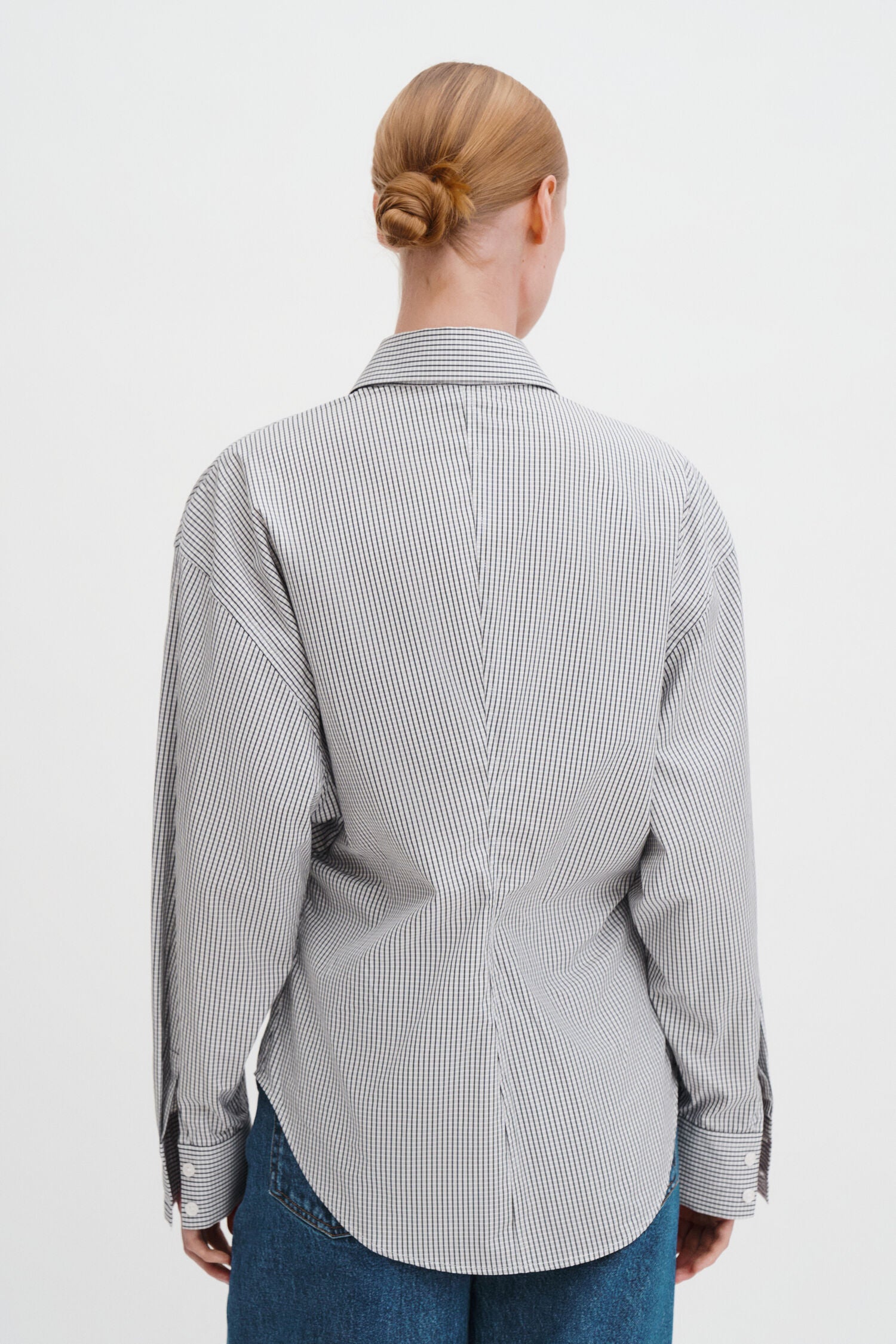 Filippa K, Hourglass, Black/White, Microcheck Hemd