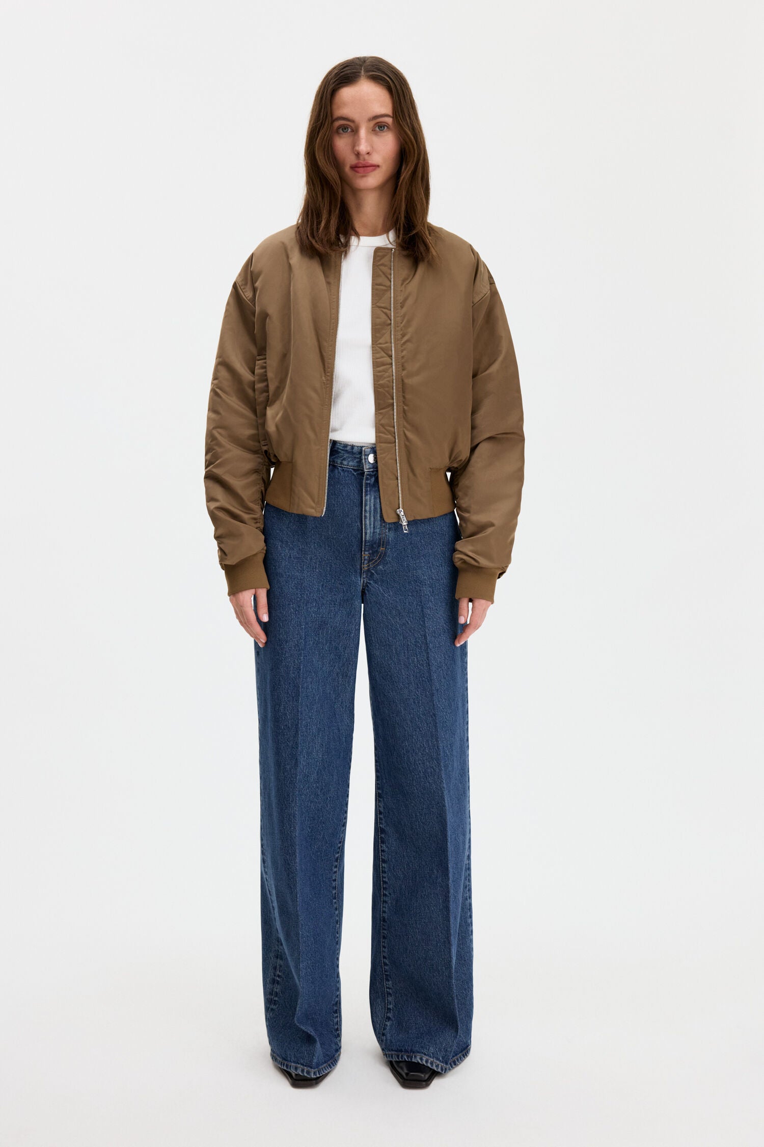 Filippa K Nylon Zip Jacket, Nougat, Jacke