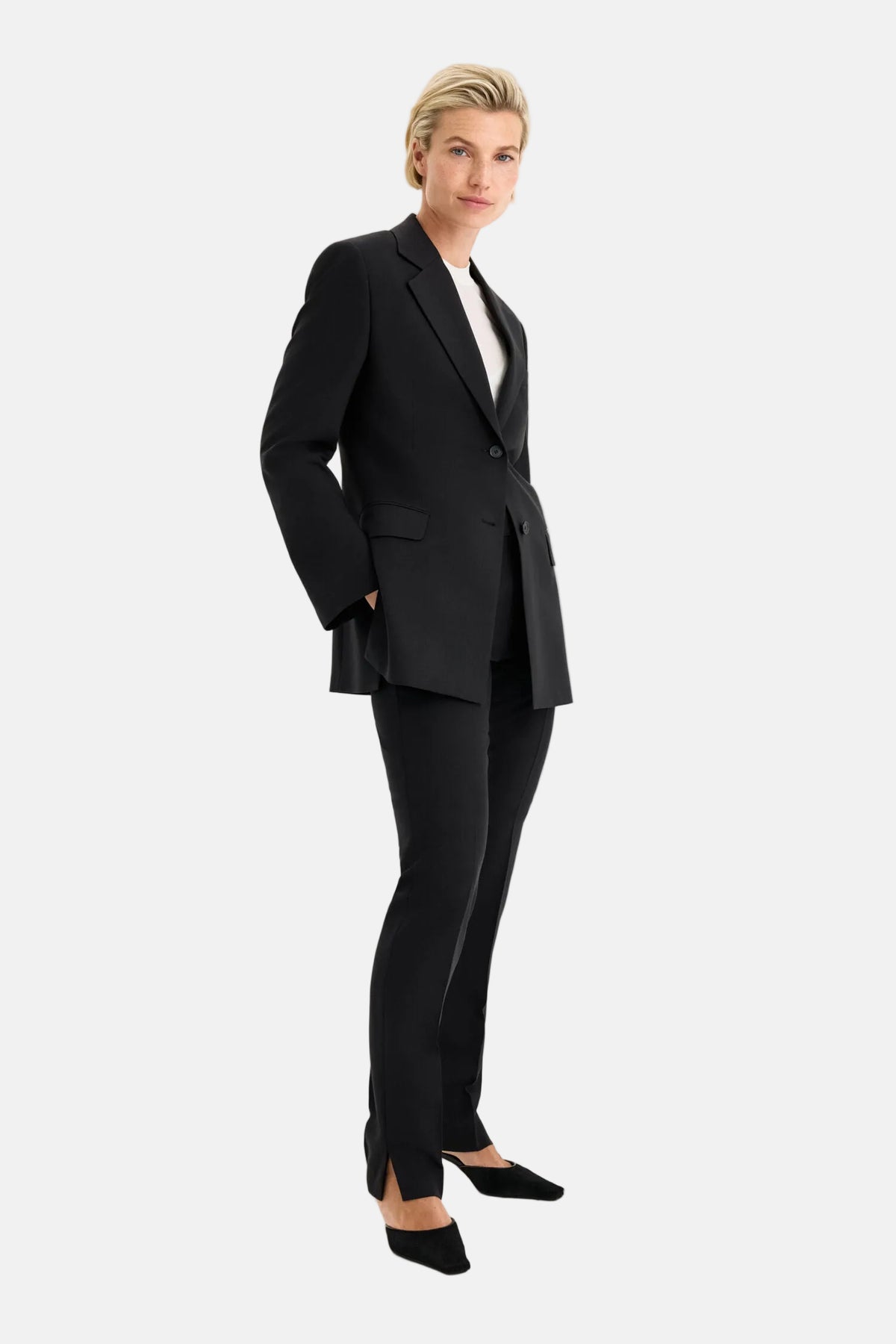 Filippa K Slit Cool Wool, Noir, Blazer