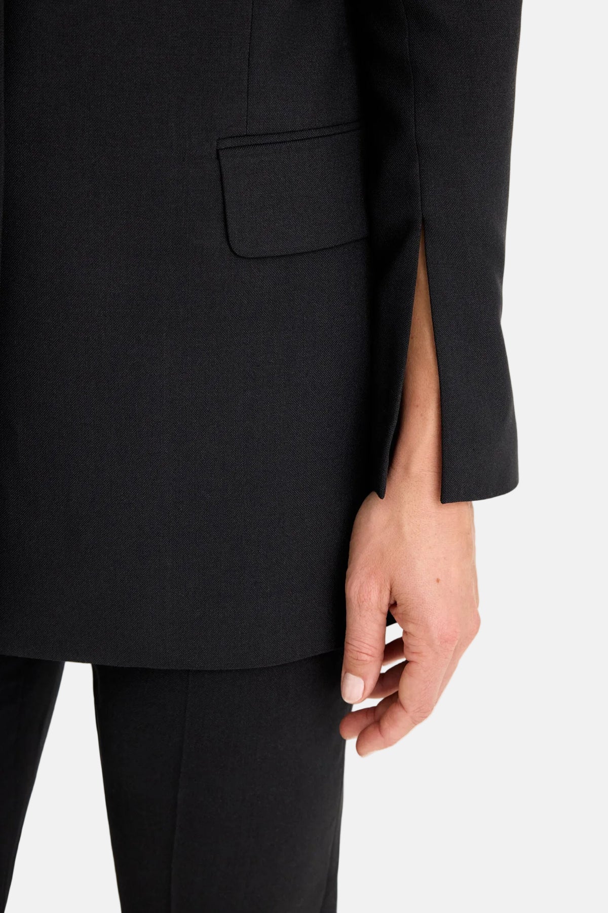Filippa K Slit Cool Wool, Noir, Blazer