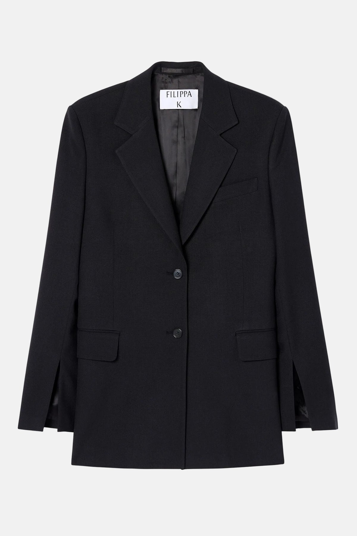 Filippa K Slit Cool Wool, Noir, Blazer