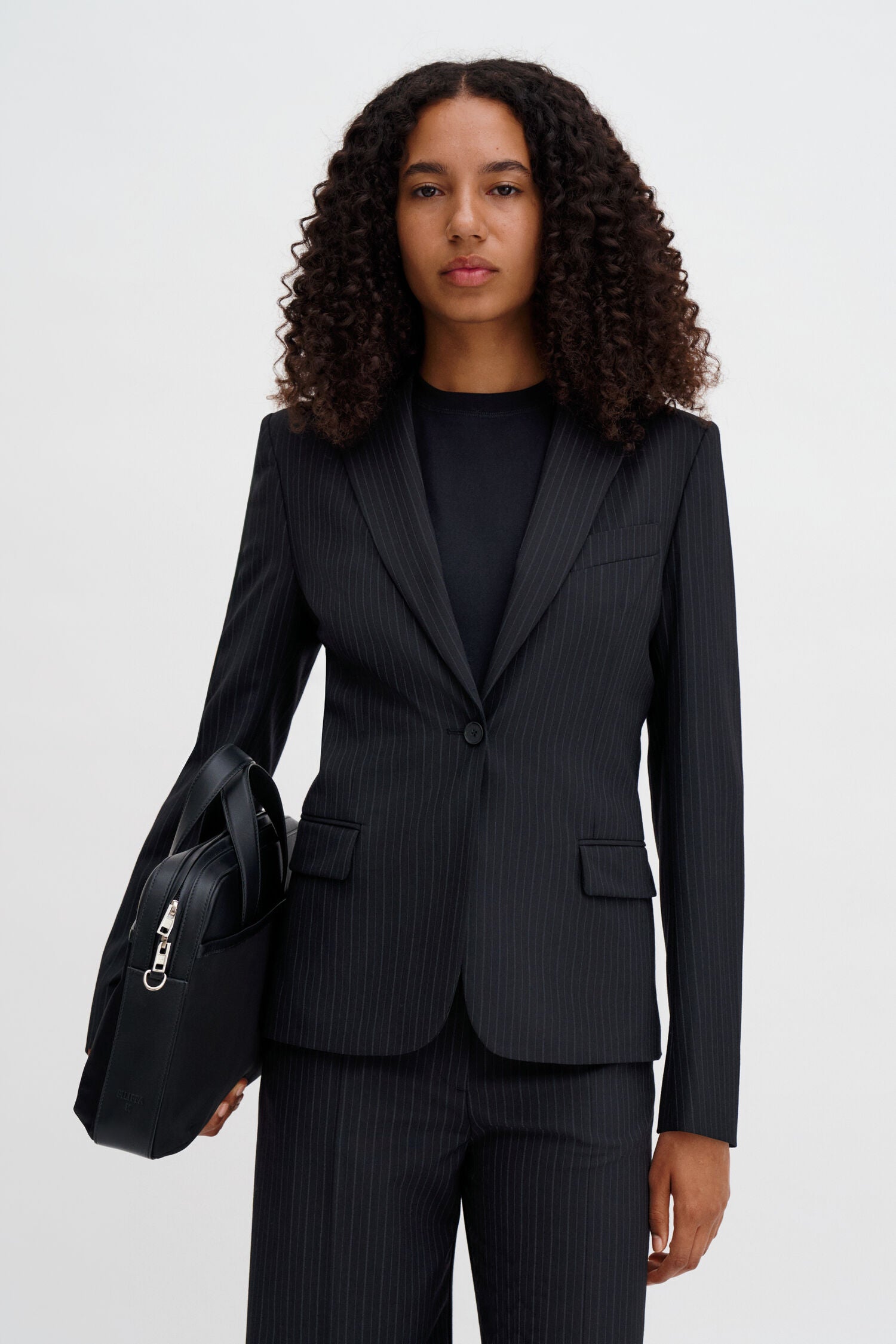 Filippa K, Sasha, Schwarz, Pinstripe Blazer