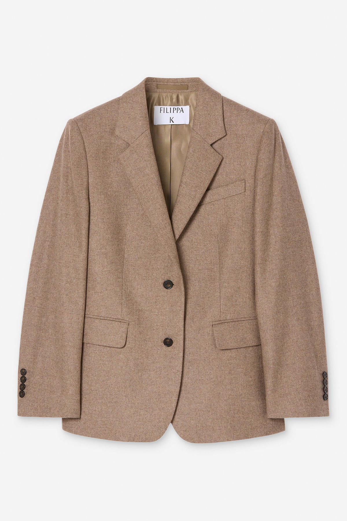 Filippa K Delilah Flannel Driftwood Blazer in Beige