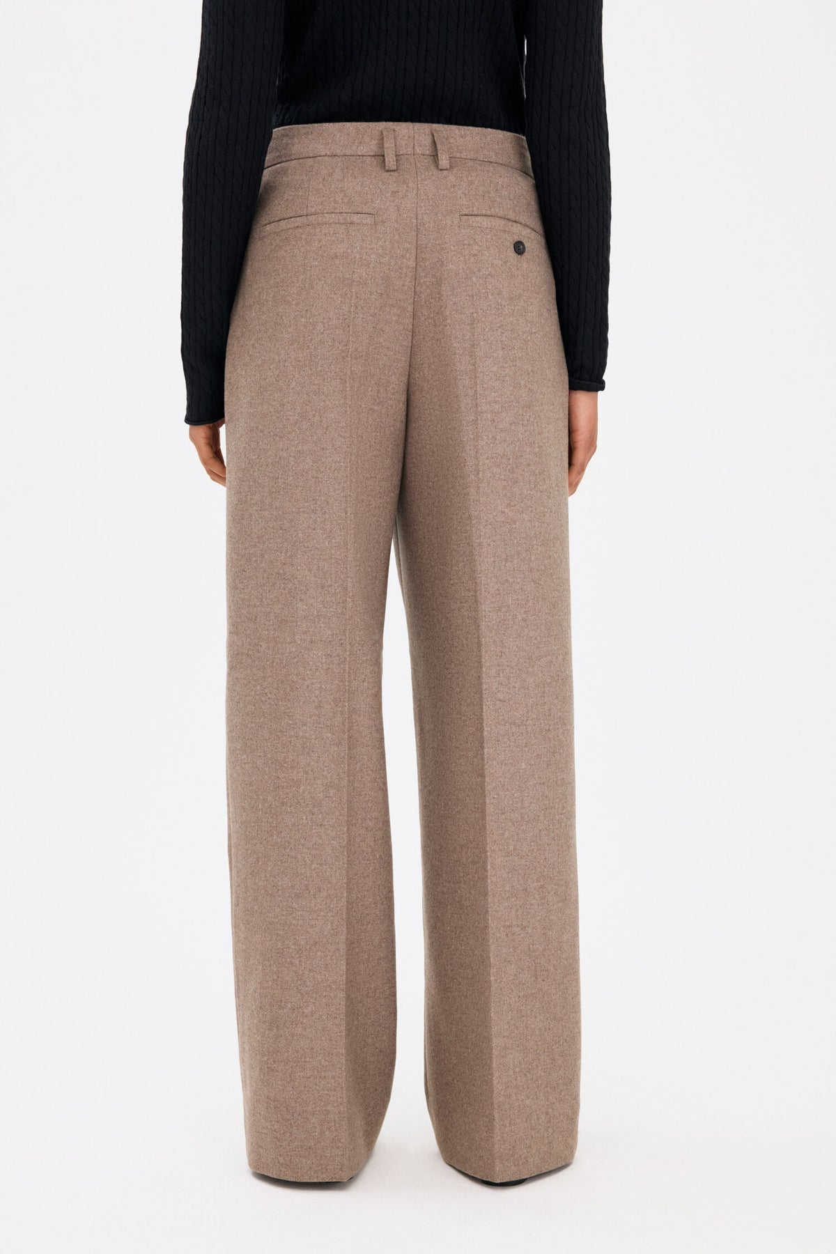 Filippa K Paloma Flannel Driftwood Hose in Beige – Ansicht 3