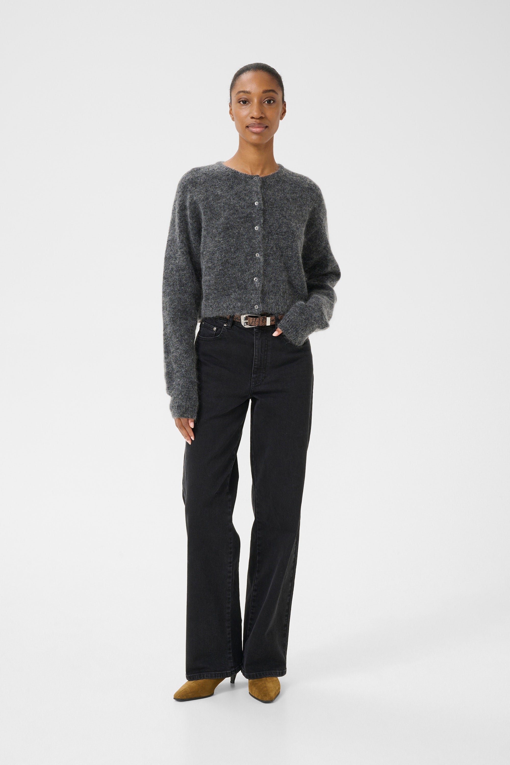 Gestuz Debbie, Charcoal Melange, Cardigan