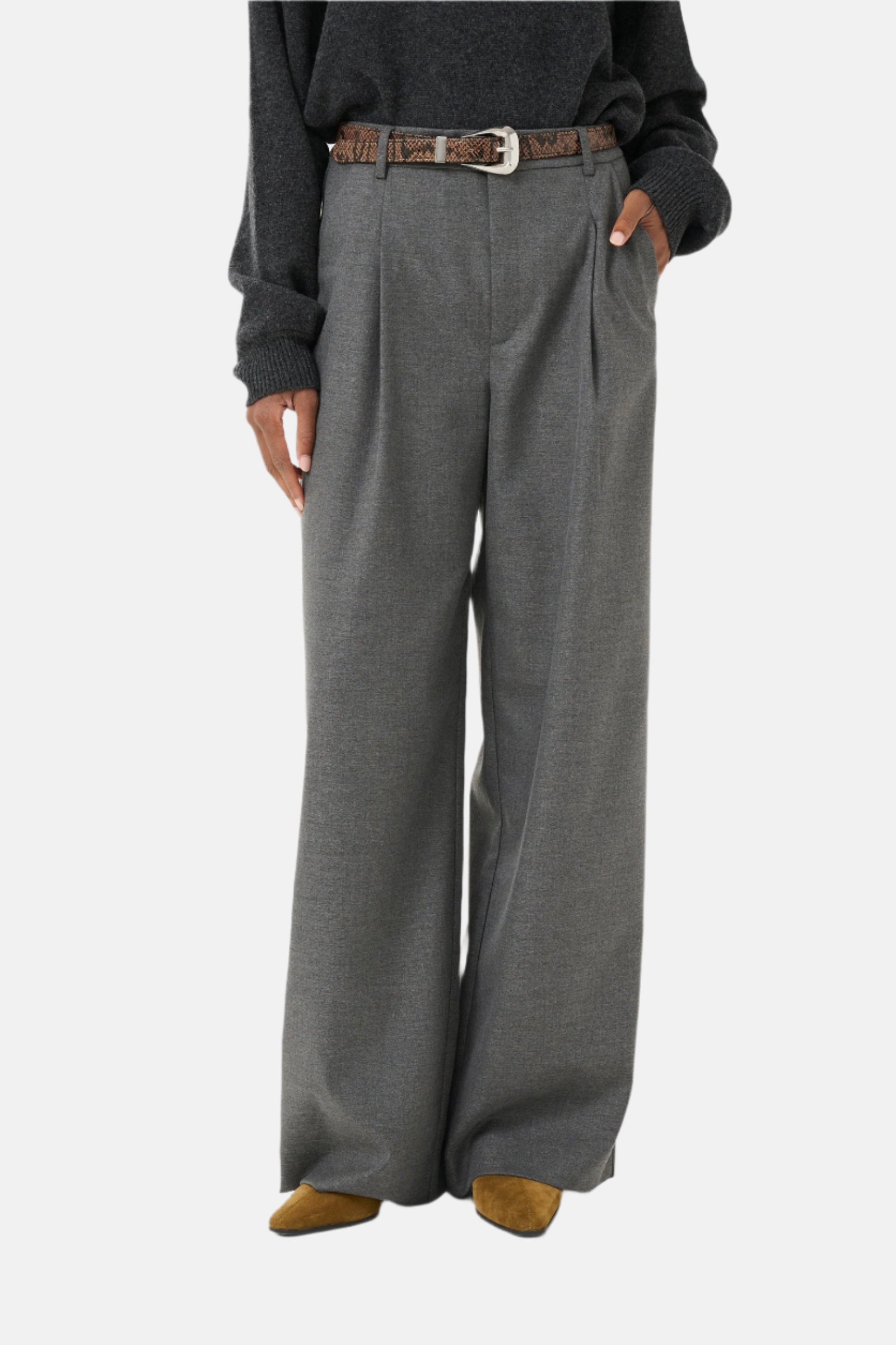 Gestuz Paula Melange, Dark Grey Melange, Hose