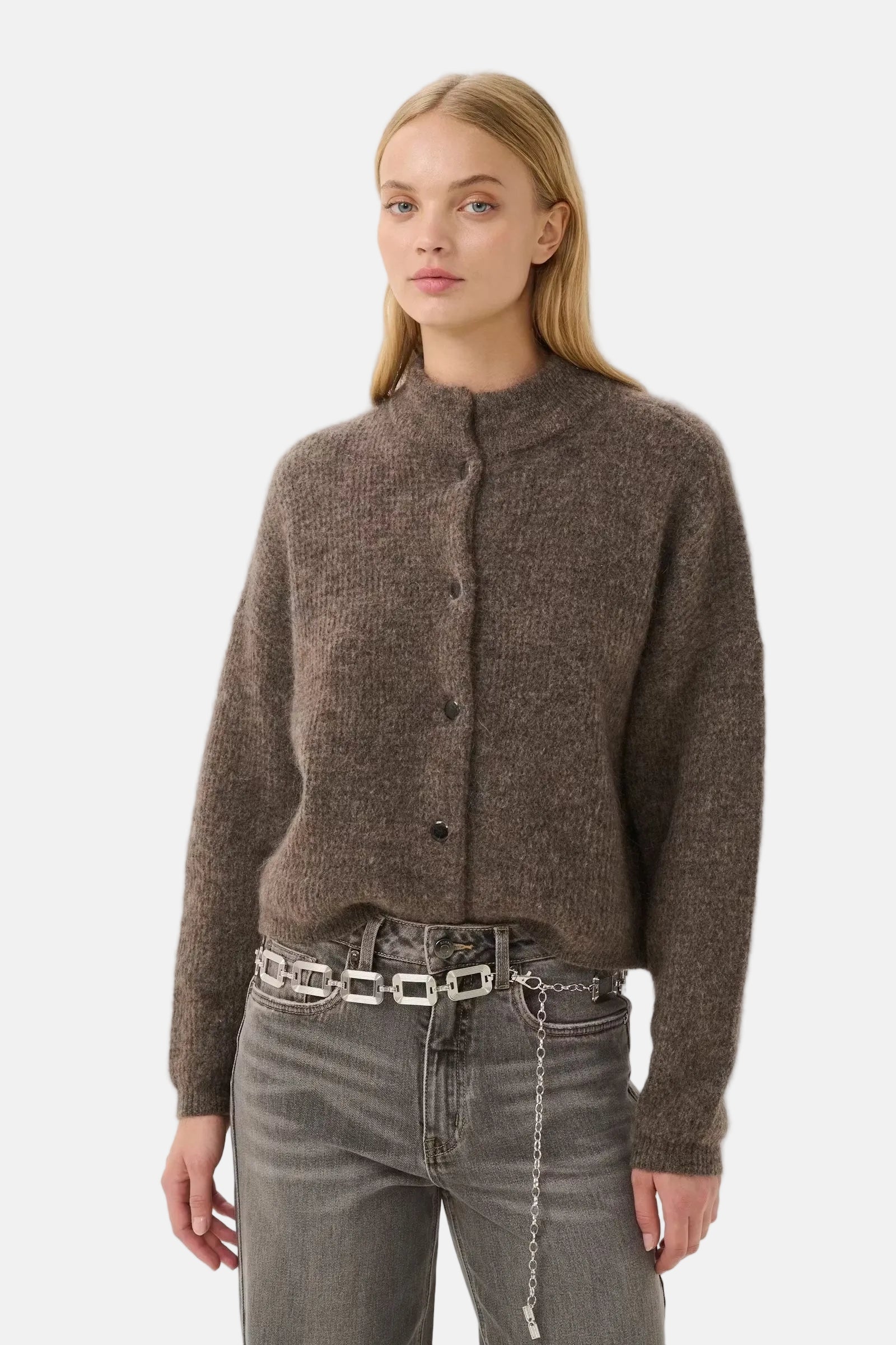 Gestuz Debbie, Chestnut Melange, Cardigan