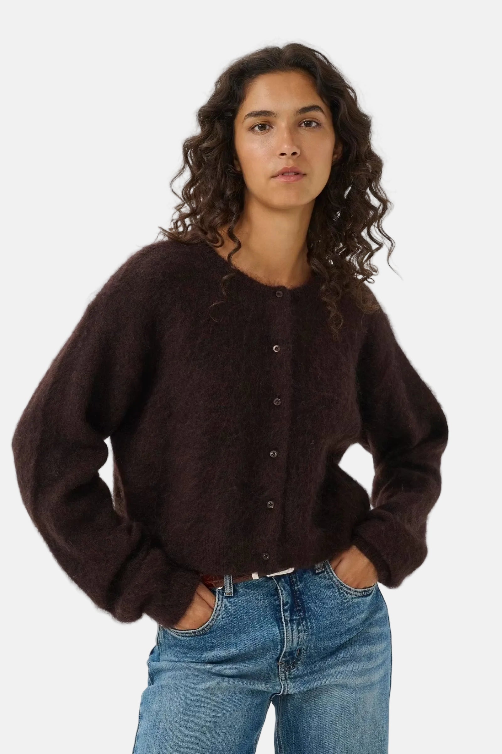 Gestuz Debbie Ganache Melange Braun, Cardigan