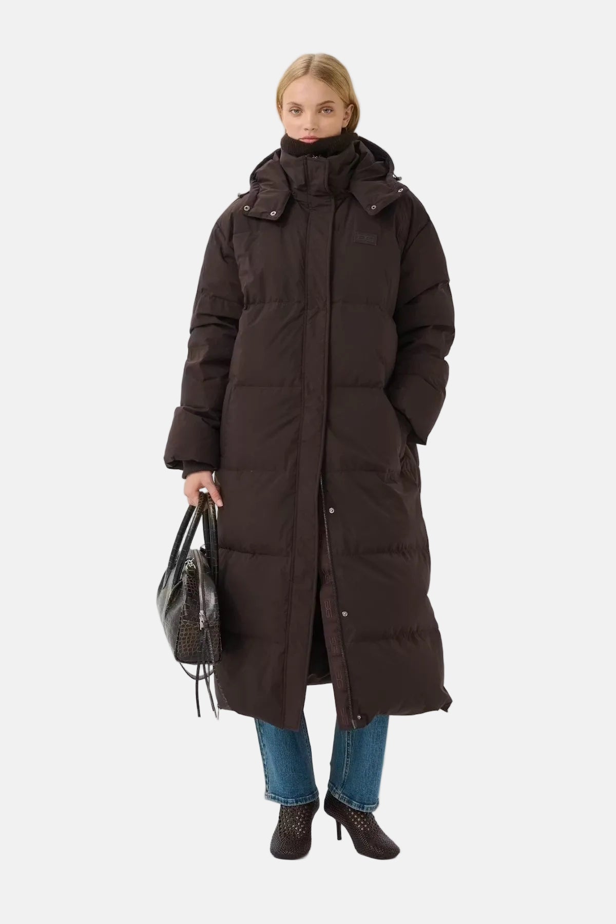 Gestuz Roa, Ganache/Braun, Lange Steppjacke