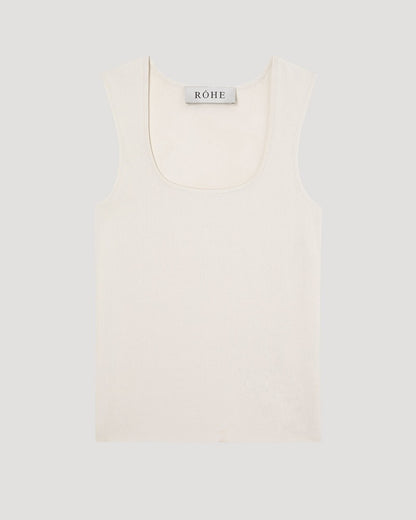 Bustier Knit, Off-White, Top