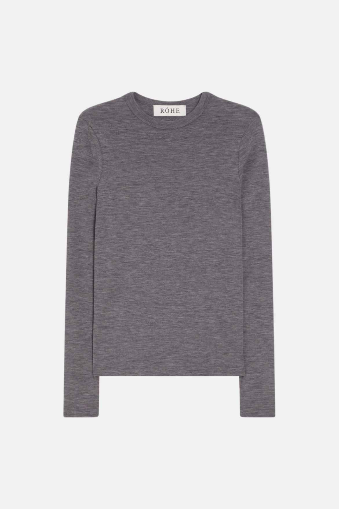 Róhe, Mid Grey Melange, Long Sleeve