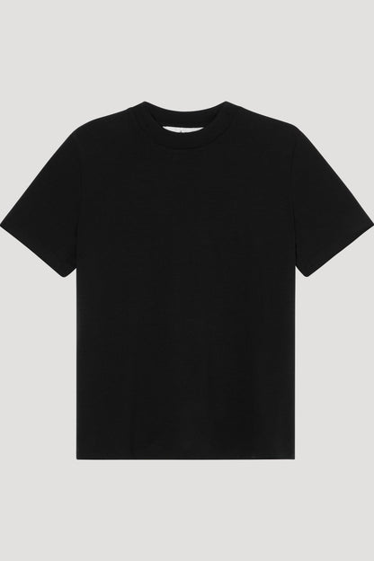 Soft wool jersey, Black, T-Shirt