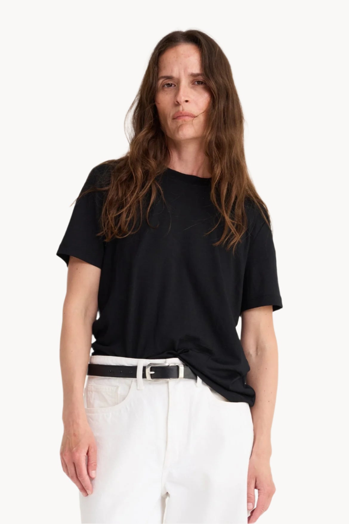 Róhe Soft wool jersey, Black, T-Shirt