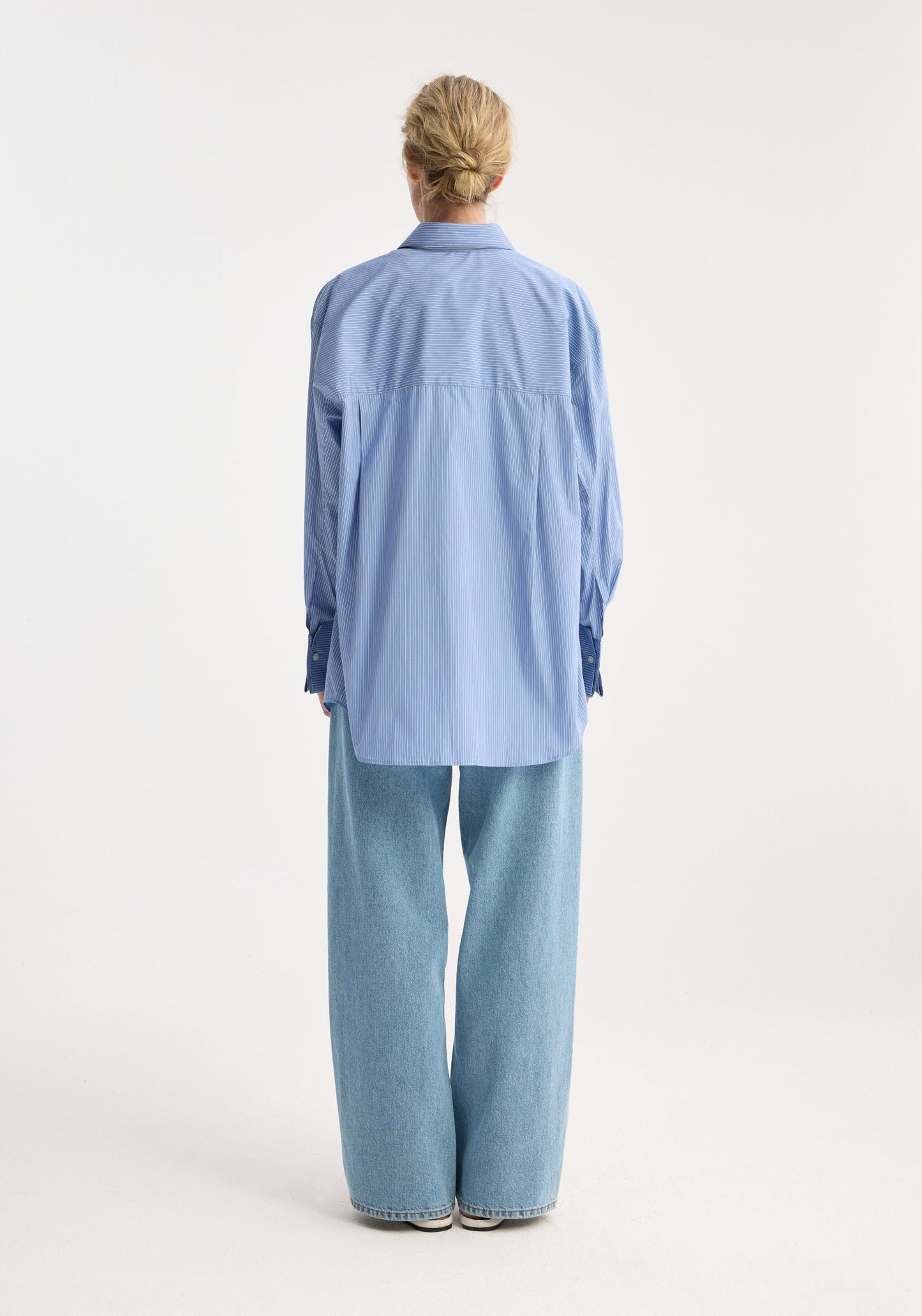 Oversized Striped, Light Blue, Hemd