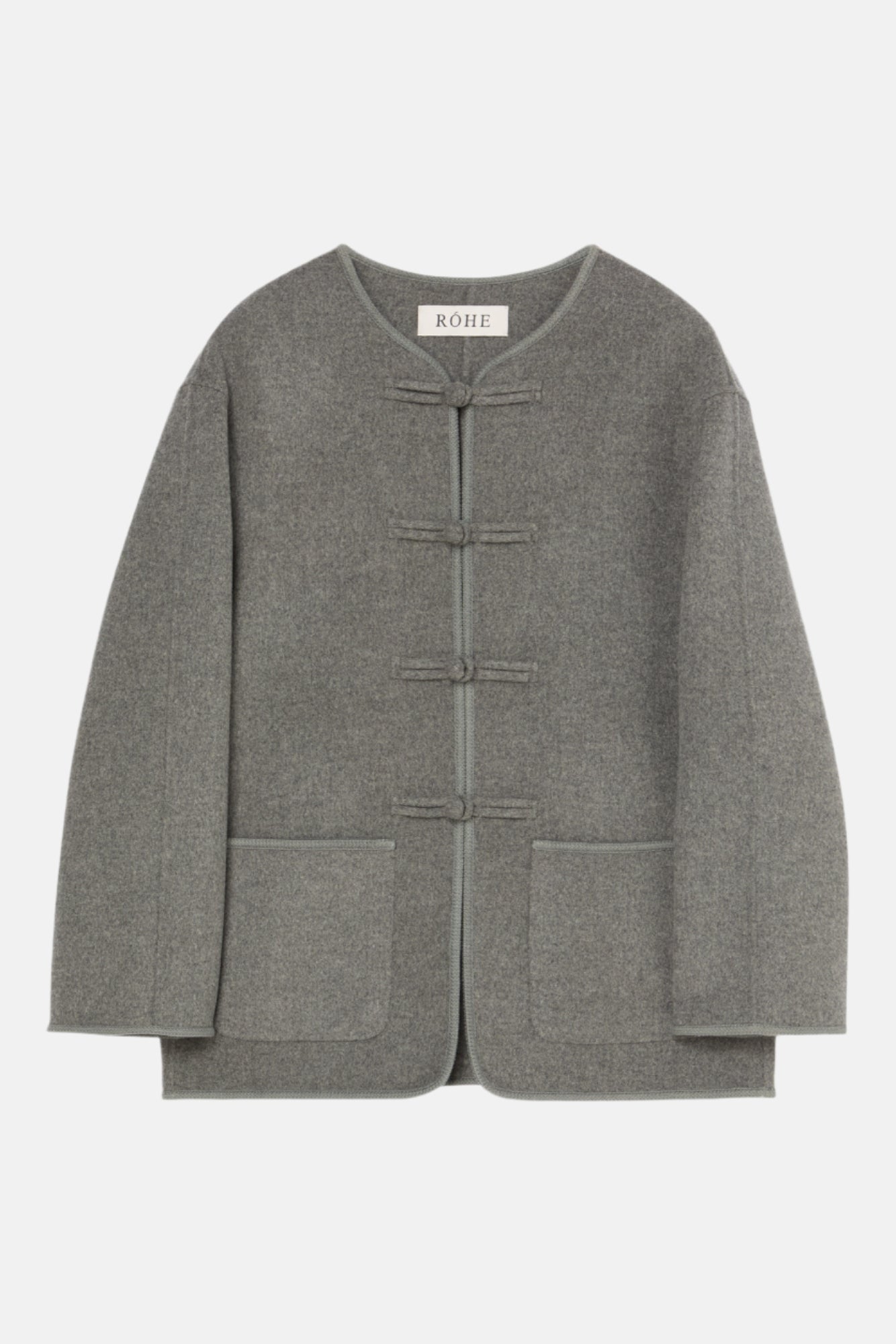 Róhe Mandarin, Mid Grey Melange, Wolljacke