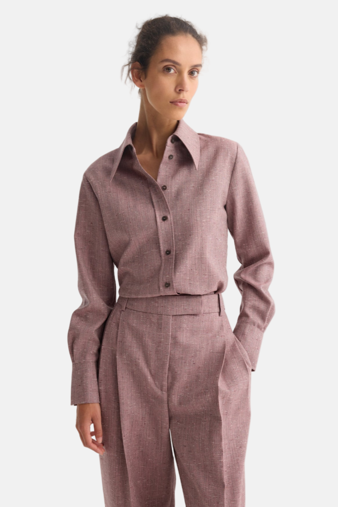 Róhe, Mauve Melange, Shirt