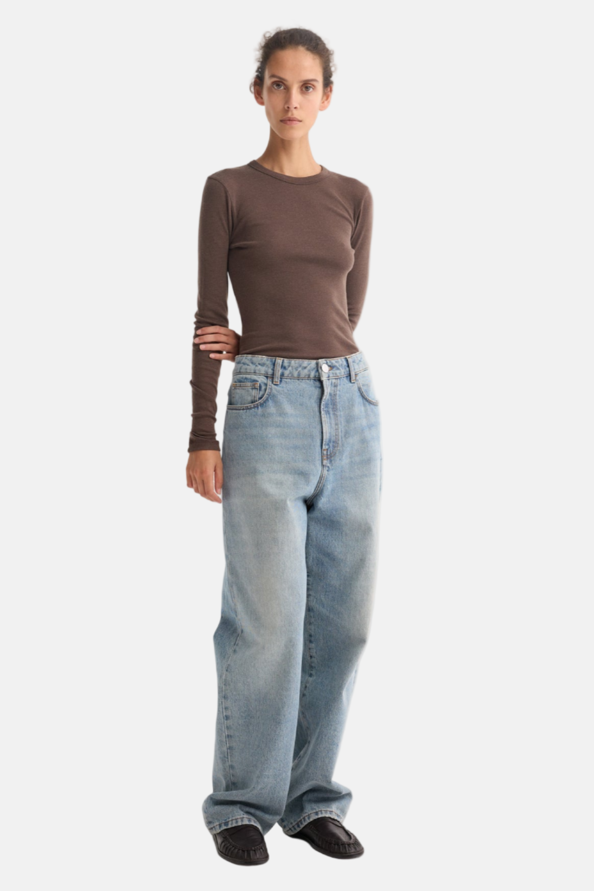 Róhe, Brown Melange, Long Sleeve