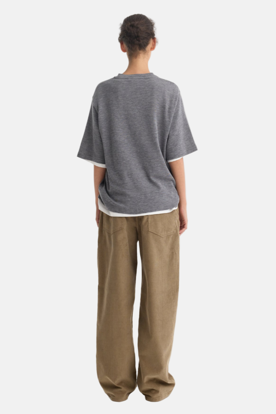 Róhe Relaxed Corduroy, Dark Sage, Hose