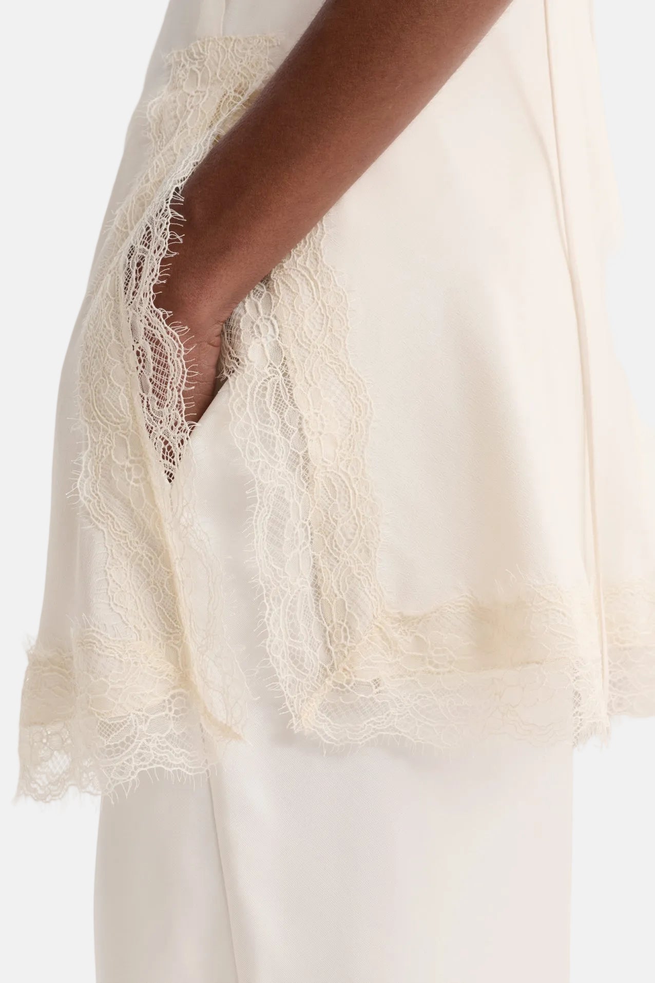 Róhe Lace Camisole, Off White, Top