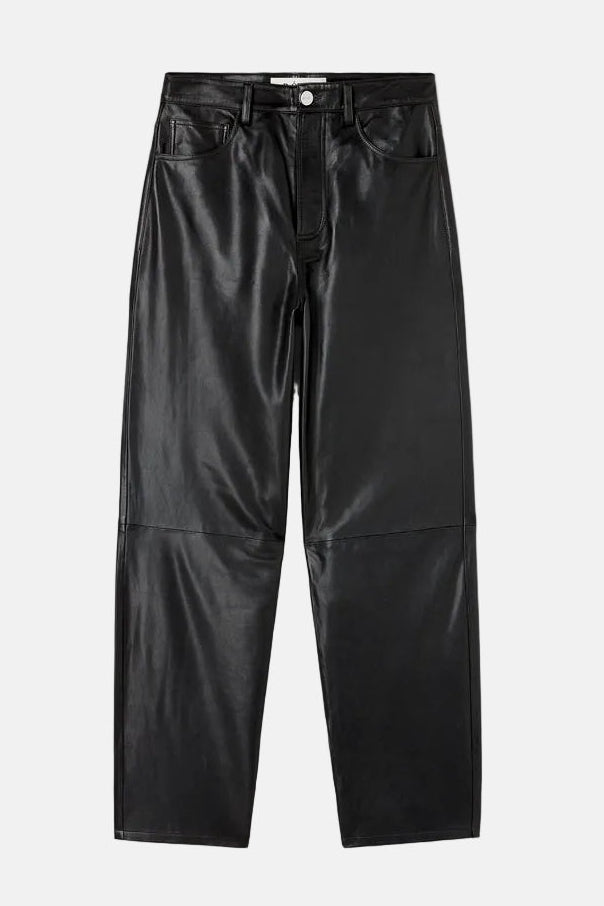 Róhe Bruun Leather Baggy Hose in Anthracite