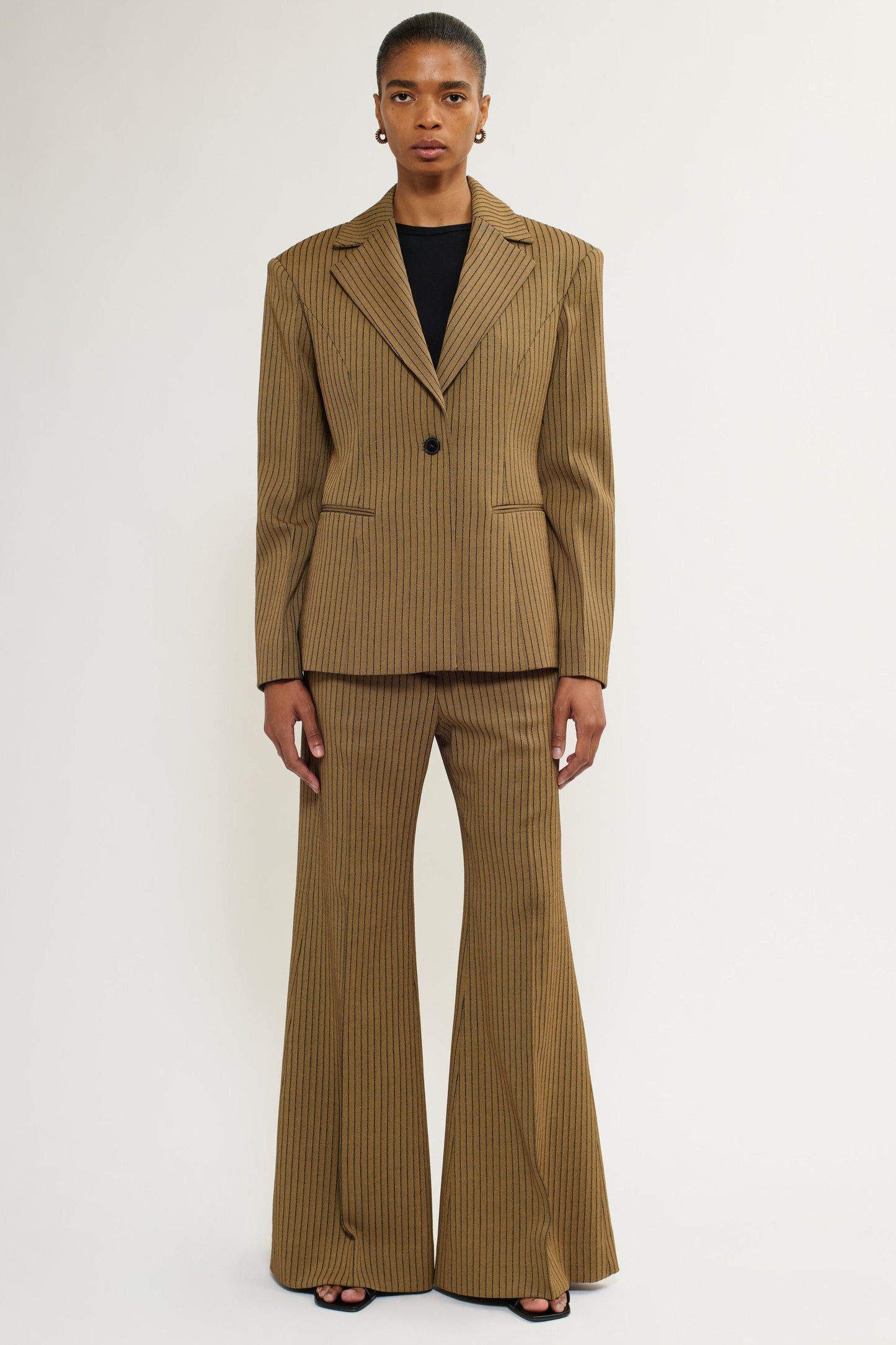 Hourglass, Beige Pinestripe, Blazer