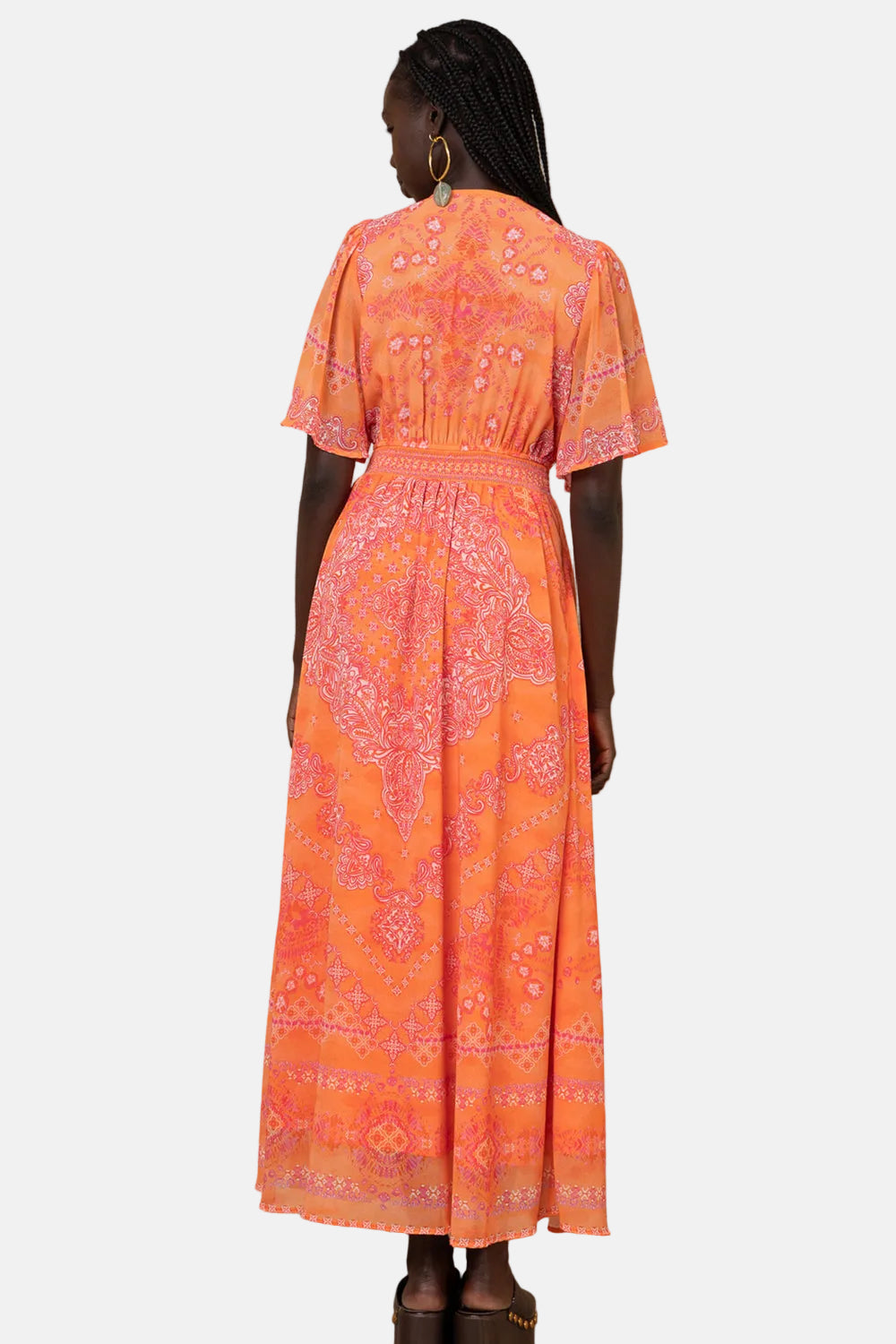 Hale Bob Alitzel Chiffon, Orange, Maxikleid