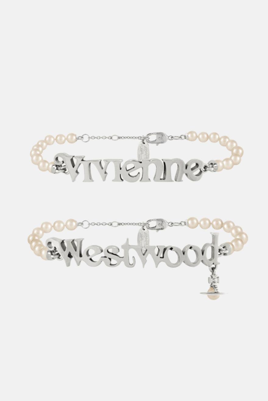 Vivienne Westwood Amelia, Cream Pearl, Platinum Armband