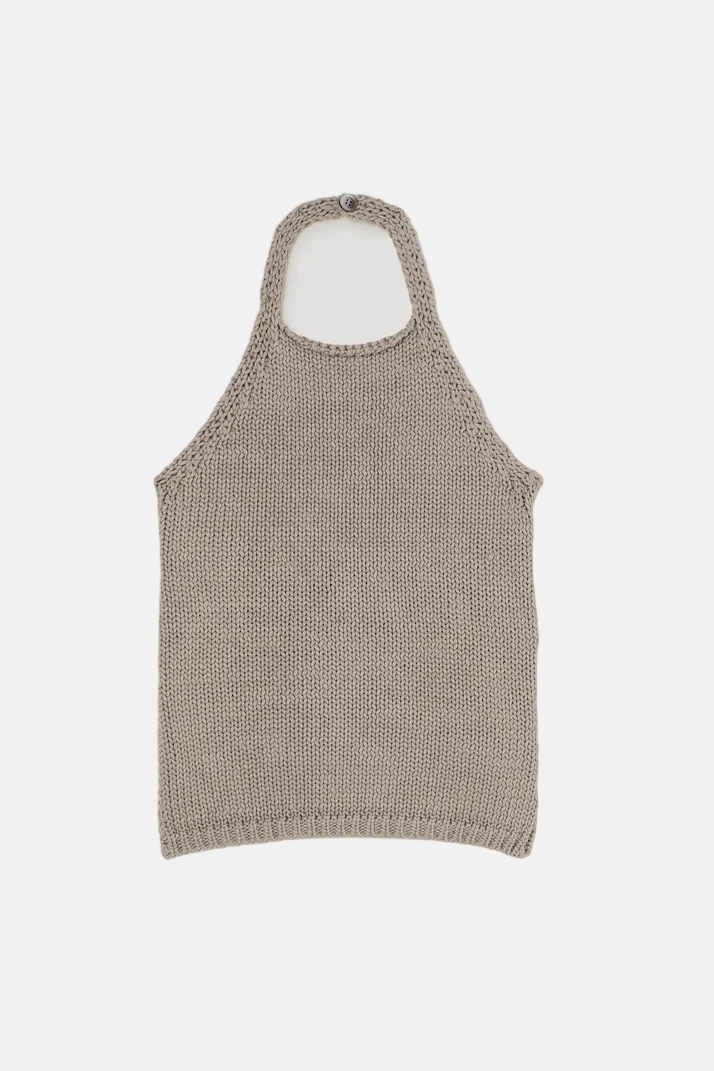 Róhe, Chunky Knit Halter, Stone, Top