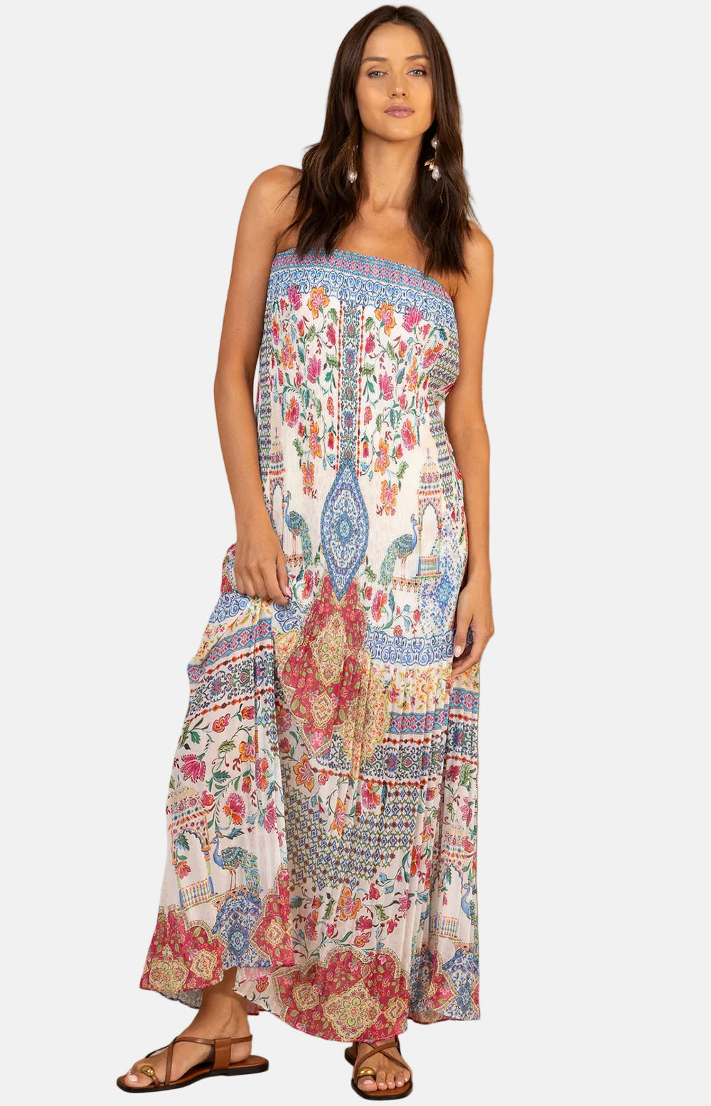 Hale Bob Olympia Chiffon, Ivory, Maxikleid