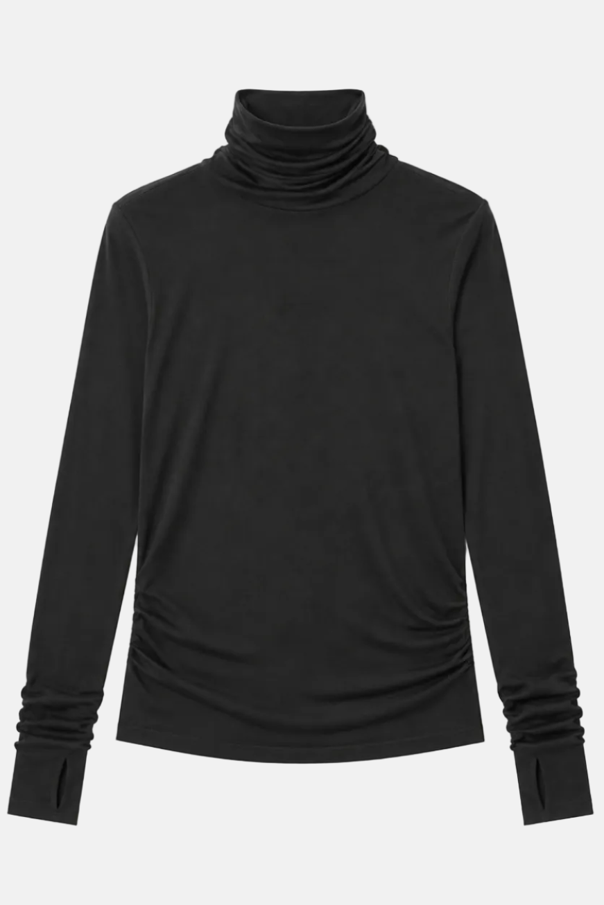 Thom/Krom W TS 637 Worked T-Shirt in Black