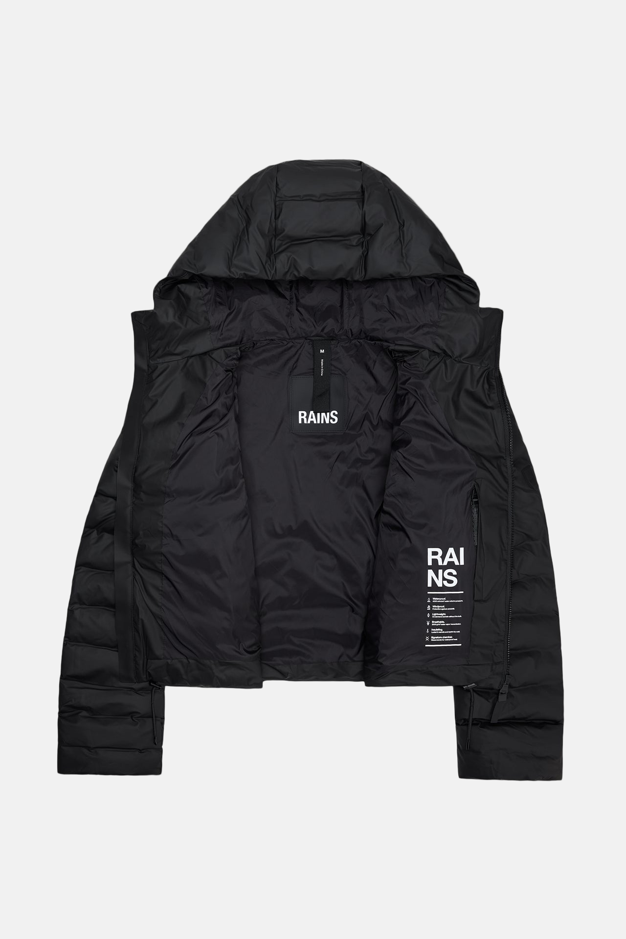 Rains Lohja W3T2, Schwarz, Puffer-Jacke