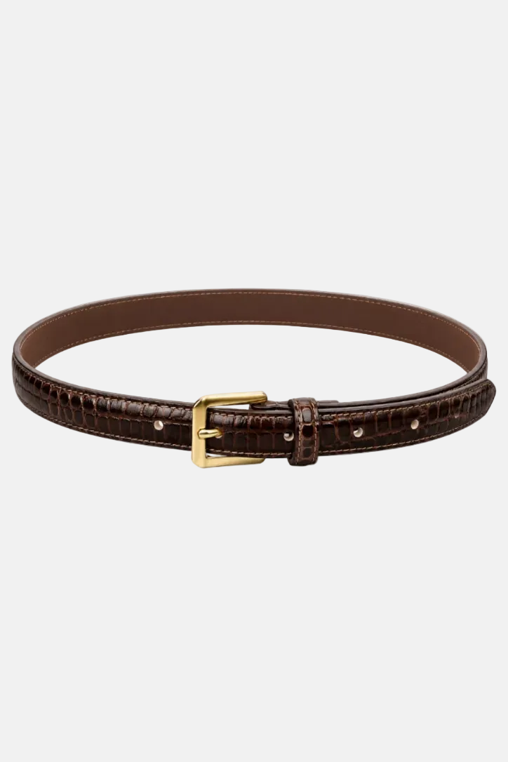 Ladneri Lorian, Croco marron, Ceinture