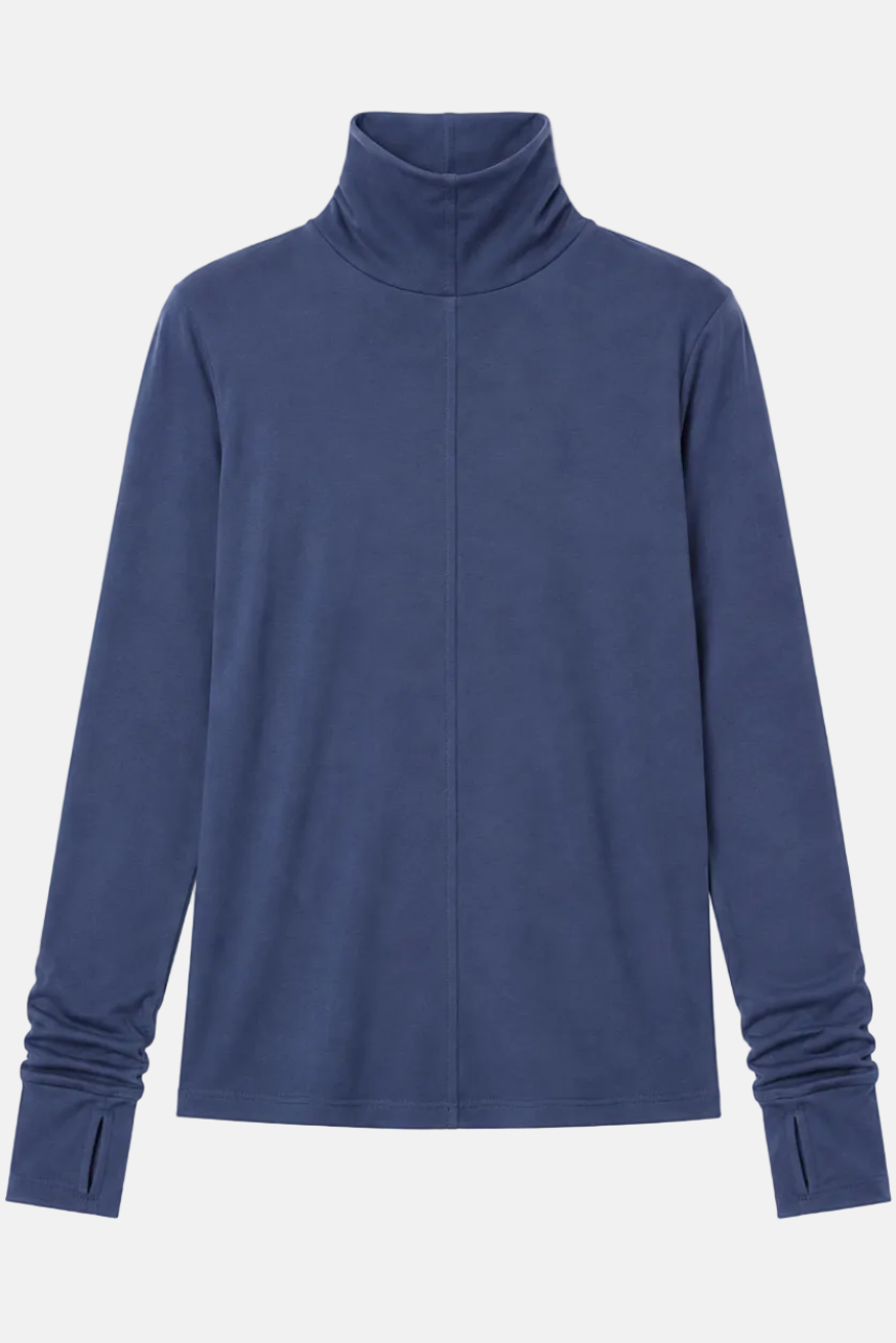 Thom/Krom W TS 627 Worked T-Shirt in Eclipse Blue