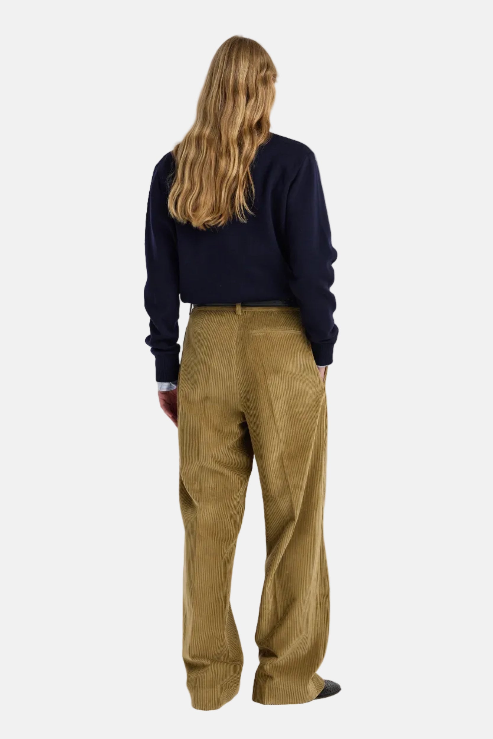 Róhe Ted Low Waist Corduroy Hose in Beige – Ansicht 3