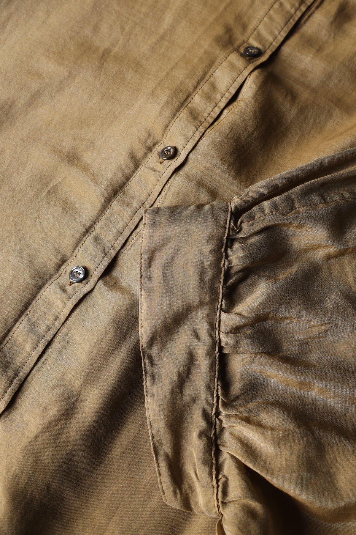 Roberto Collina Woven 3/4, Verde Militare, Shirt