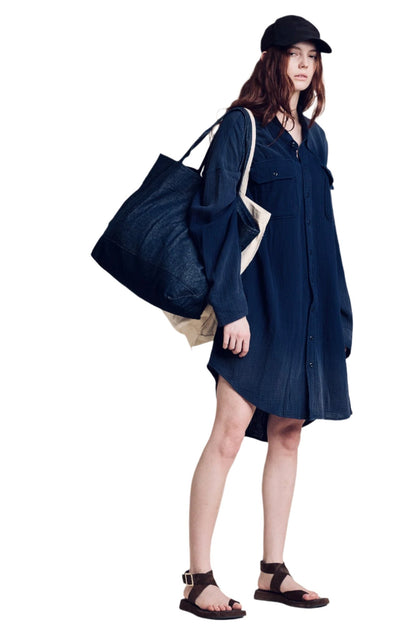 Utility, Washed Blue, Shirtdress