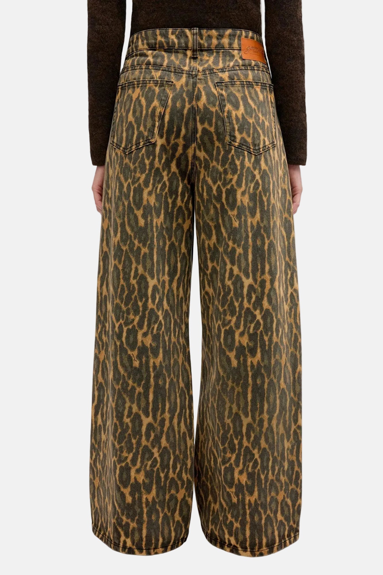 GANNI Print Denim, Khaki, Baggy Jeans