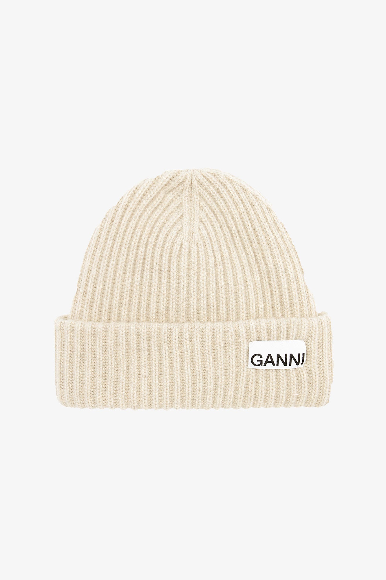GANNI Structured Rib, Sand, Mütze